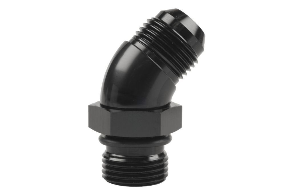 Raceworks 45Deg O-Ring Boss To Male Flare Adapter