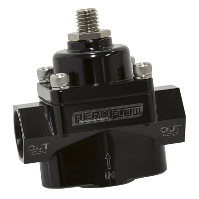 Aeroflow Billet 2-Port Fuel Pressure Regulator with -8 ORB Ports