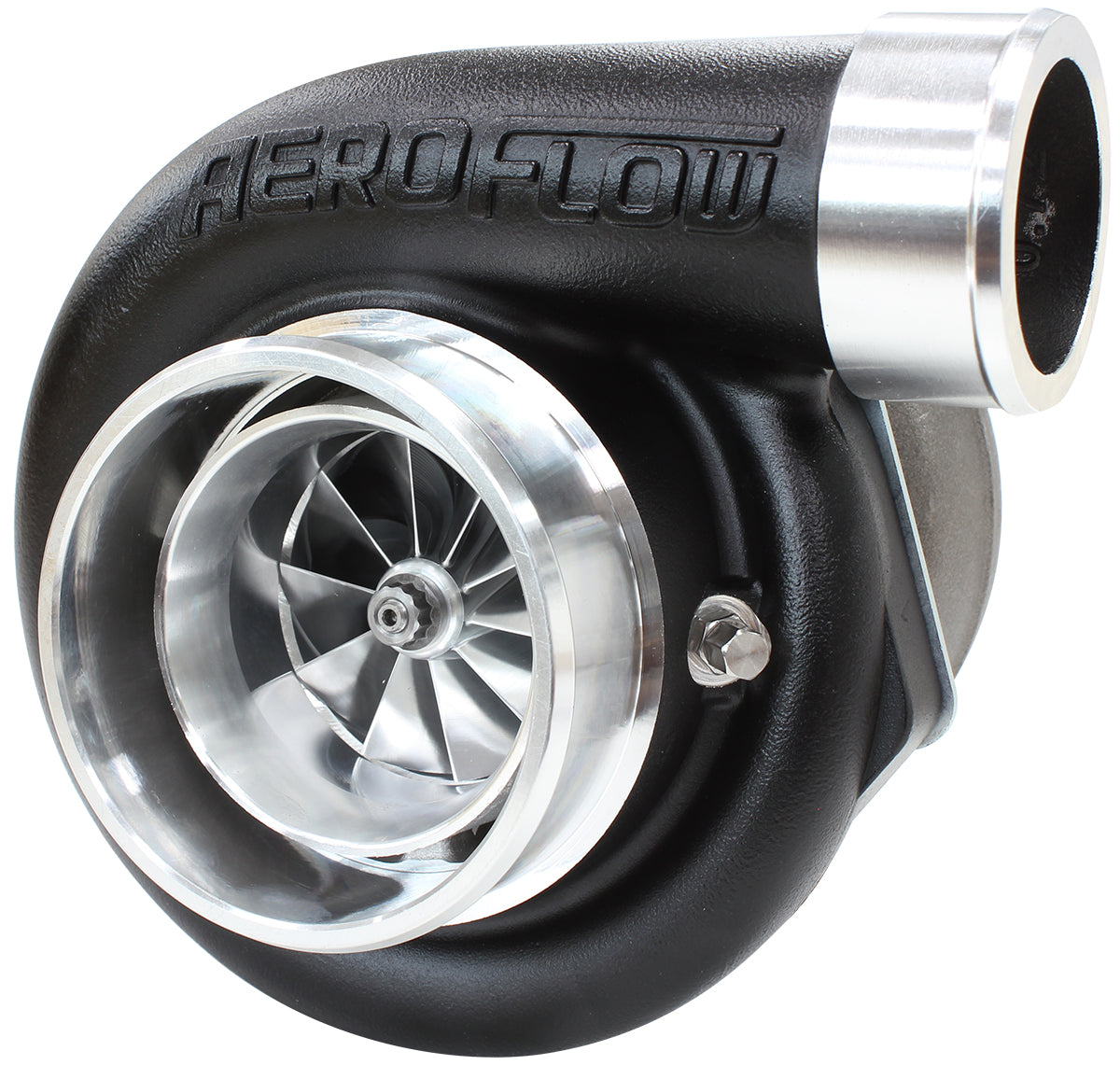 Aeroflow BOOSTED 6662 T4 .82 Turbocharger 900HP, Hi Temp Black Finish External Wastegate, T4 Inlet Flange, V-Band Exhaust Flange