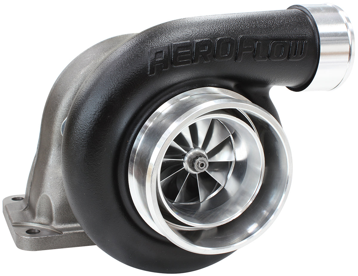 Aeroflow BOOSTED 6662 T4 .82 Turbocharger 900HP, Hi Temp Black Finish External Wastegate, T4 Inlet Flange, V-Band Exhaust Flange