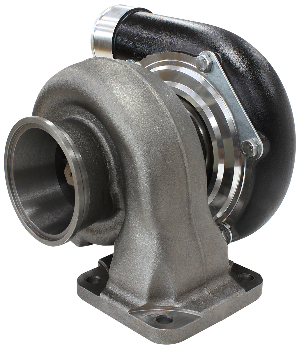 Aeroflow BOOSTED 6662 T4 .82 Turbocharger 900HP, Hi Temp Black Finish External Wastegate, T4 Inlet Flange, V-Band Exhaust Flange