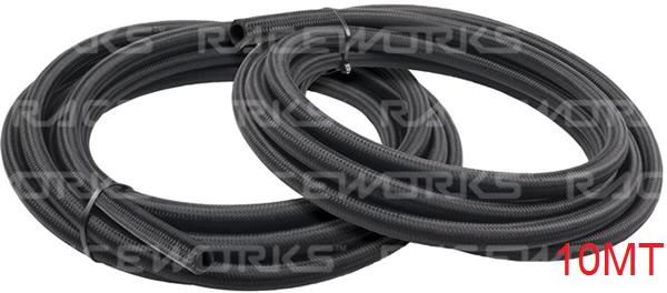 Raceworks 120 Series Black Nylon Braided Hose 10MT