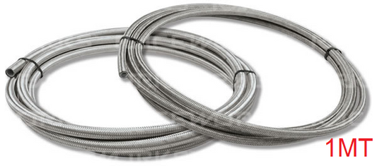 Raceworks 100 Series Stainless Braid over Rubber Hose 1MT