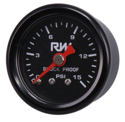 Raceworks 0-100PSI Liquid Filled Pressure Gauge